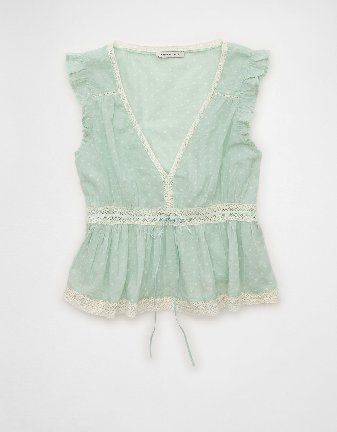 Blusa con Volantes y Ribete de Encaje - Generico 2351_6601_313_f