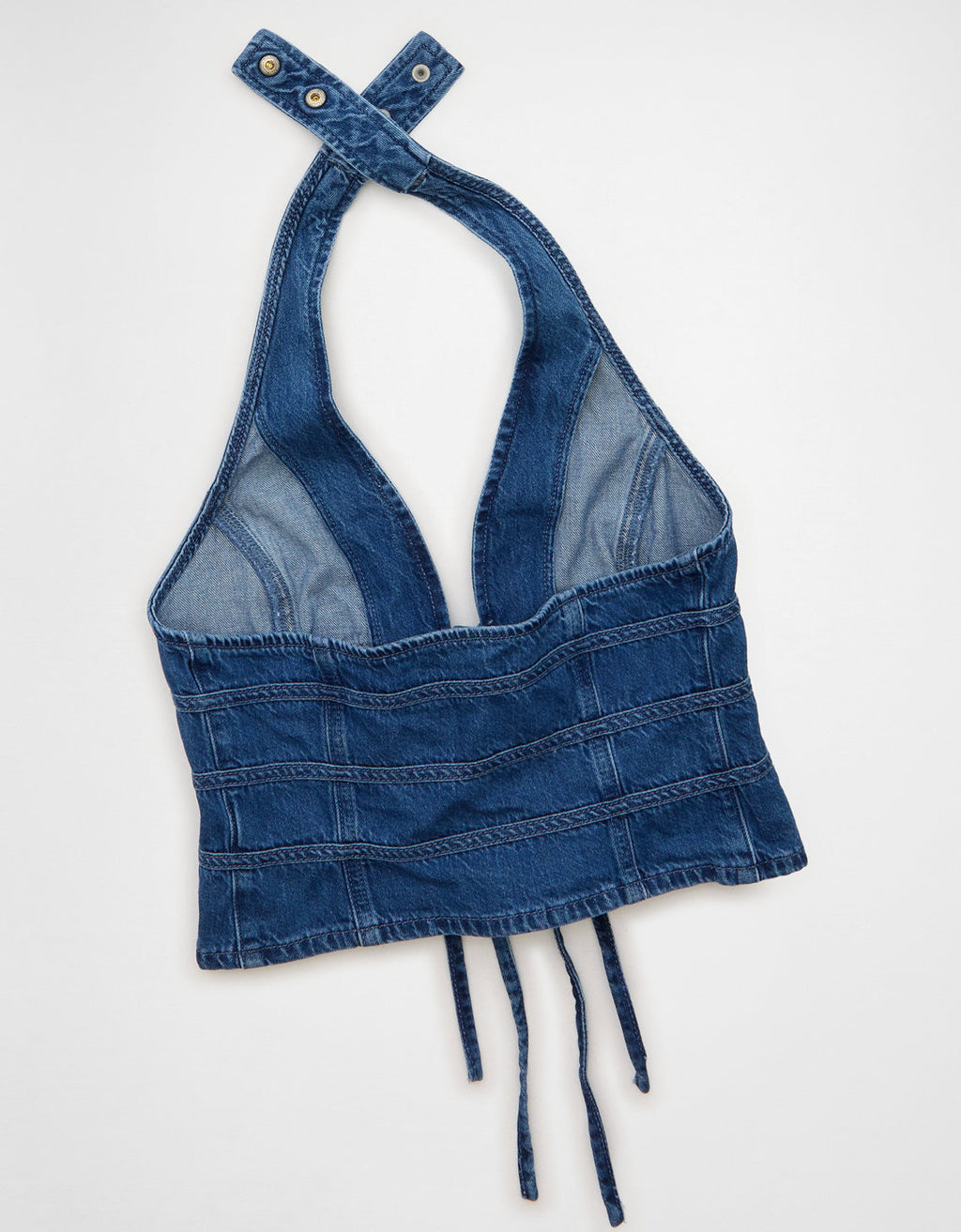 Chaleco en denim con lazo delantero Ae - Generico 2351_6806_936_d1