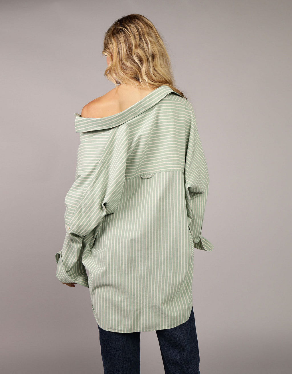 Camisa AE manga larga para mujer - Verde 2353_5223_300_ob