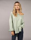 Camisa AE manga larga para mujer - Verde 2353_5223_300_of