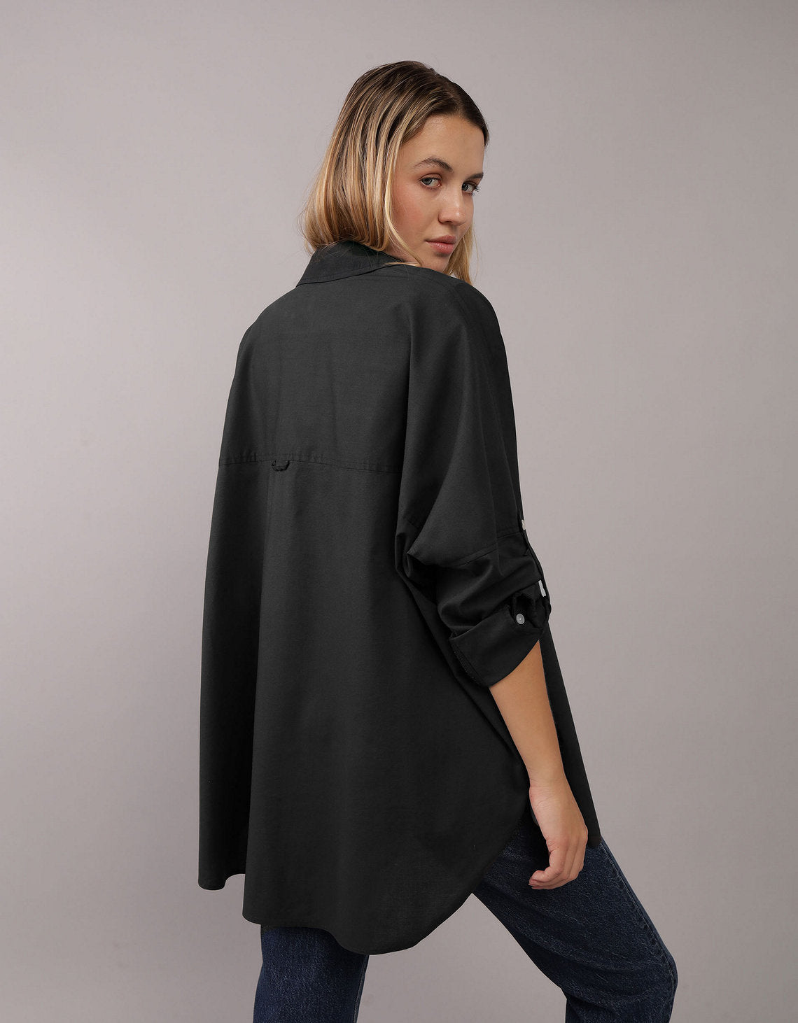 Camisa AE manga larga para mujer - Negro 2353_5971_001_ob