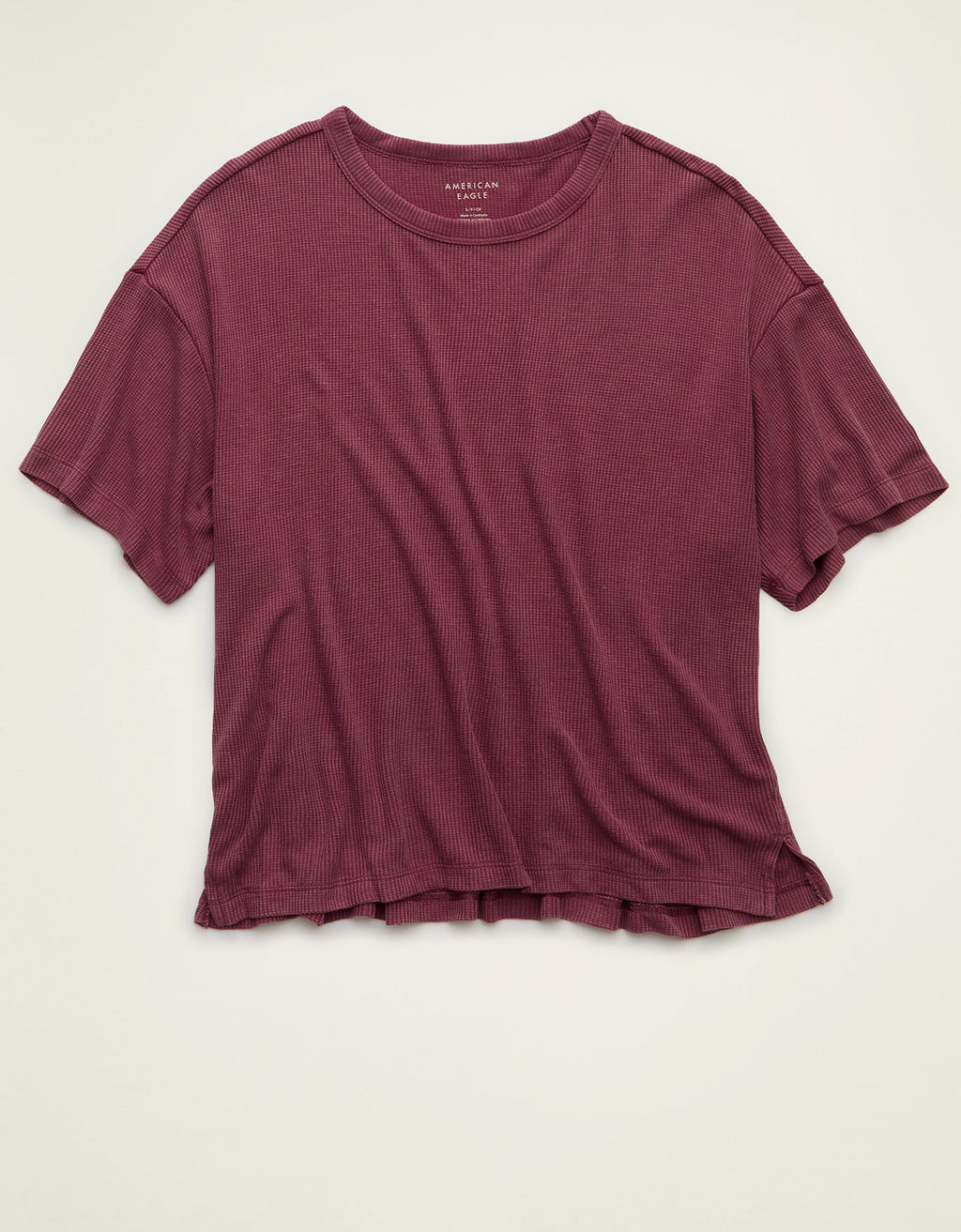 Camiseta de cuello redondo suave y sexy tipo waffle de AE - Generico 2370_1824_601_f