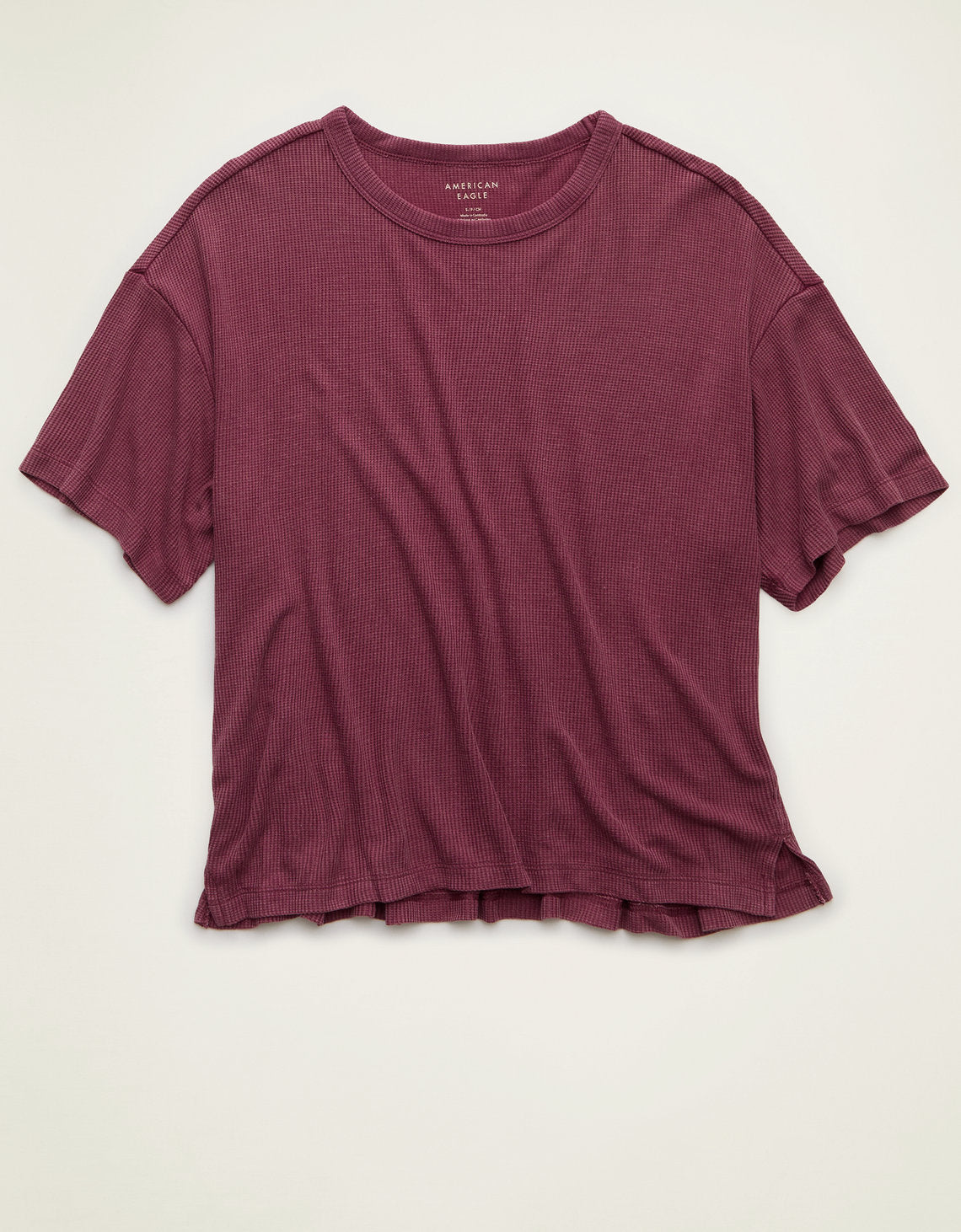 Camiseta de cuello redondo suave y sexy tipo waffle de AE - Generico 2370_1824_601_f