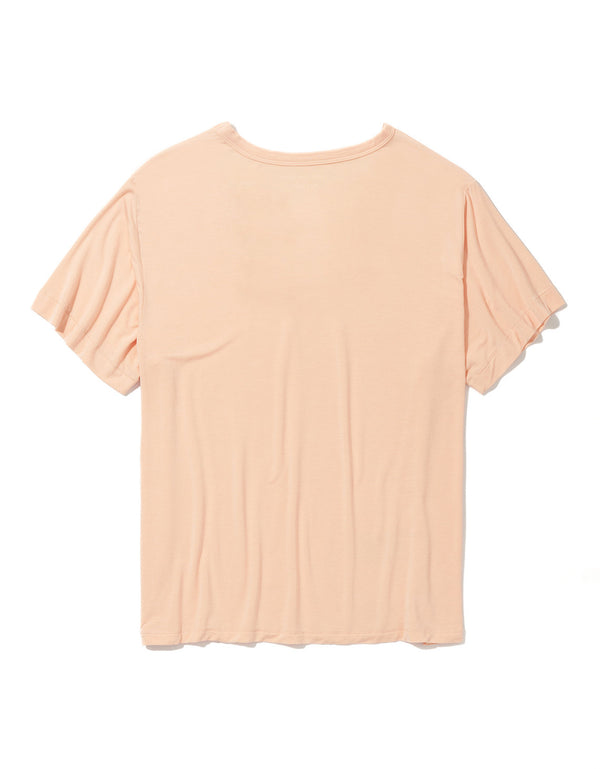 Camiseta cuello en V Ae  - Naranja