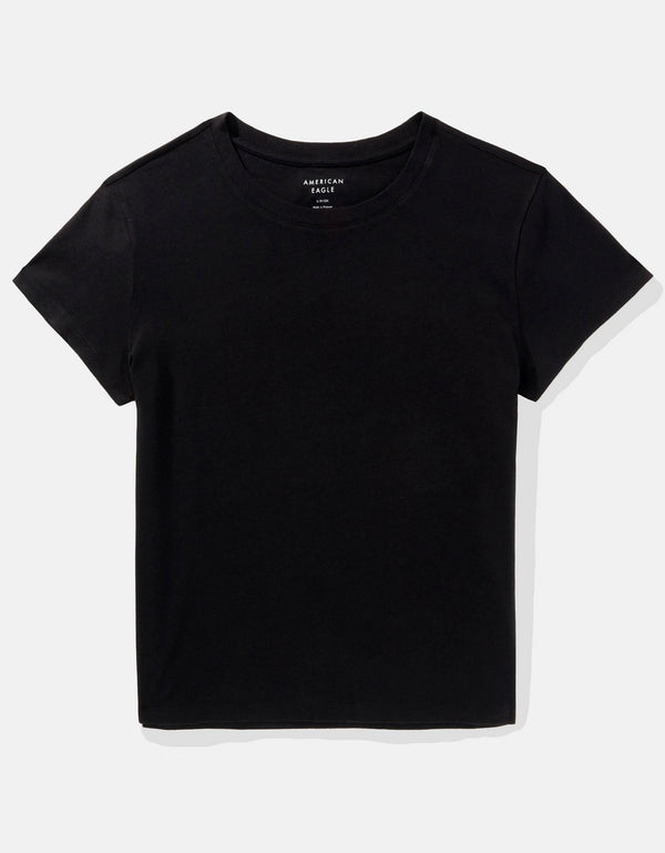 Camiseta Básica Manga Corta Mujer AE - Negro