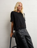 Camiseta Boxy Oversized con Ojal Ae - Negro 2372_1112_073_of