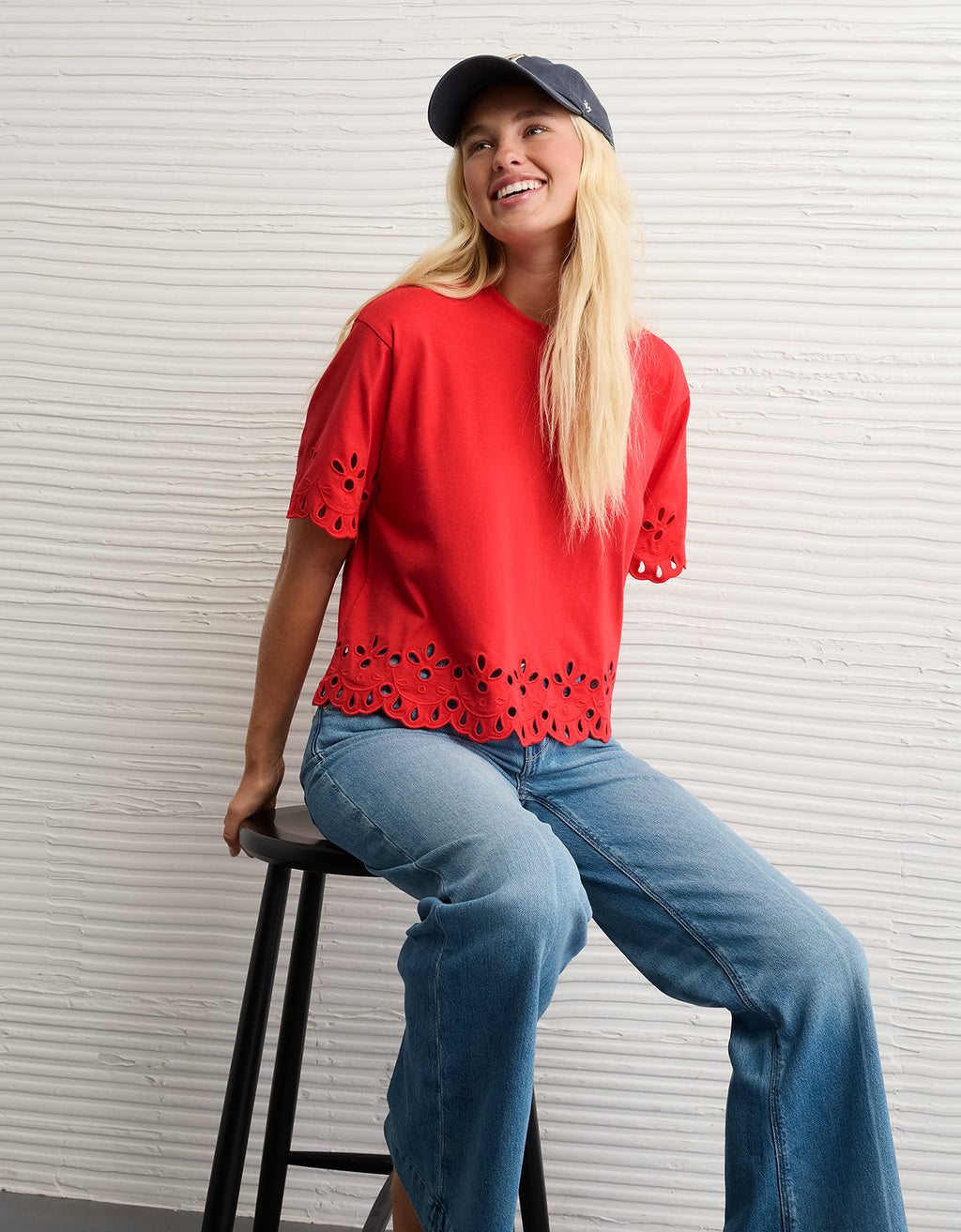 Camiseta Boxy Oversized con Ojal Ae - Generico 2372_1112_703_of