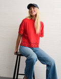 Camiseta Boxy Oversized con Ojal Ae - Generico 2372_1112_703_of