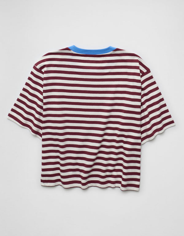 Camiseta a rayas tipo Boxy Ae - Generico