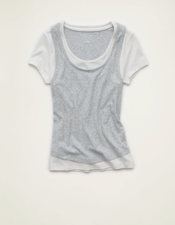 Camiseta Doblemente Bonita Ae - Gris