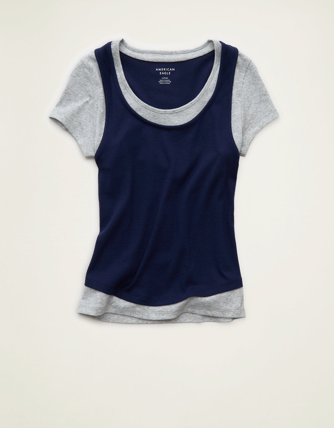 Camiseta Doblemente Bonita Ae - Azul 2372_2017_448_f