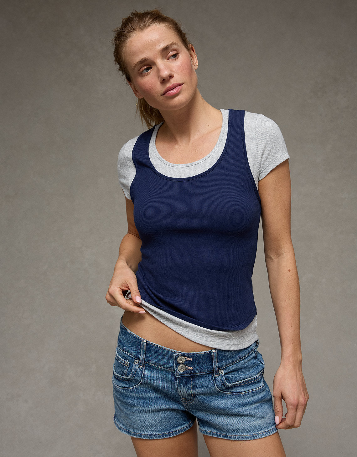 Camiseta Doblemente Bonita Ae - Azul 2372_2017_448_of