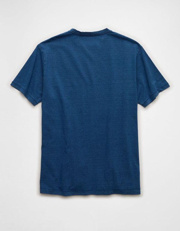 Camiseta índigo de ajuste estándar Ae - Azul