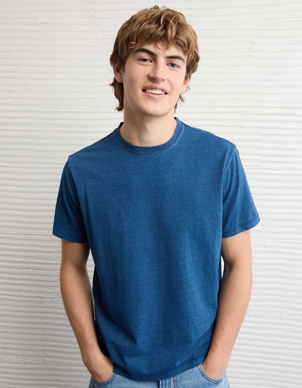 Camiseta índigo de ajuste estándar Ae - Azul 2516_4976_421_of