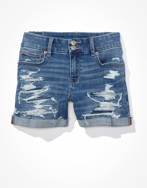 Short Midi en Denim Ae Ne(x)t Level Curvy - Azul