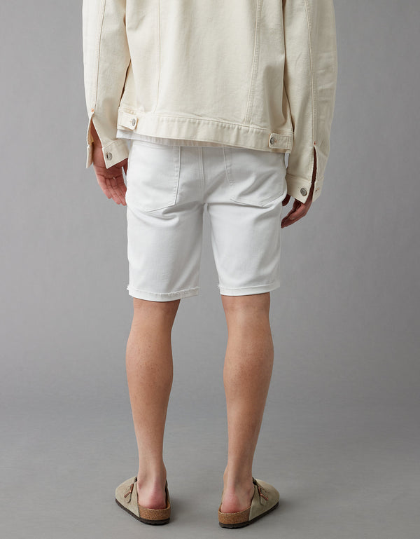 Short Denim con Stretch Hombre AE - Blanco