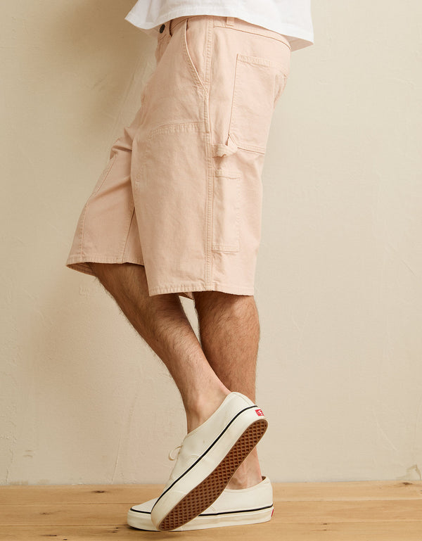 Short Baggy tipo carpintero en denim Ae - Rosa