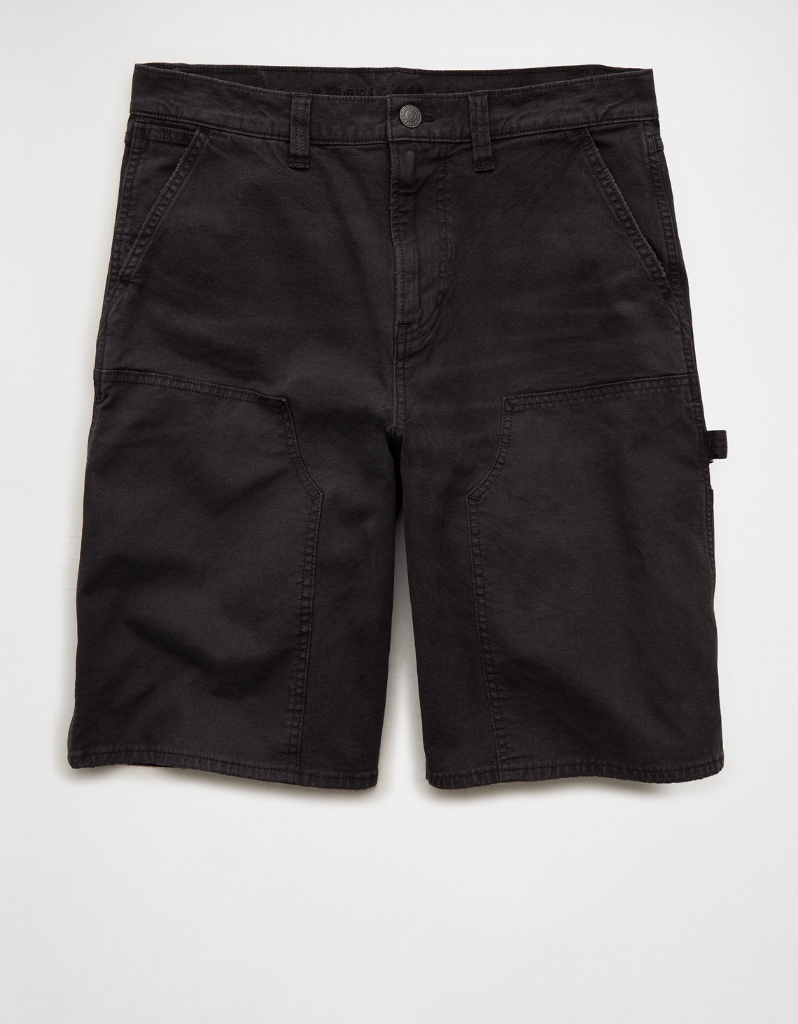 Shorts de mezclilla anchos estilo carpintero. - Negro 3131_8281_001_f