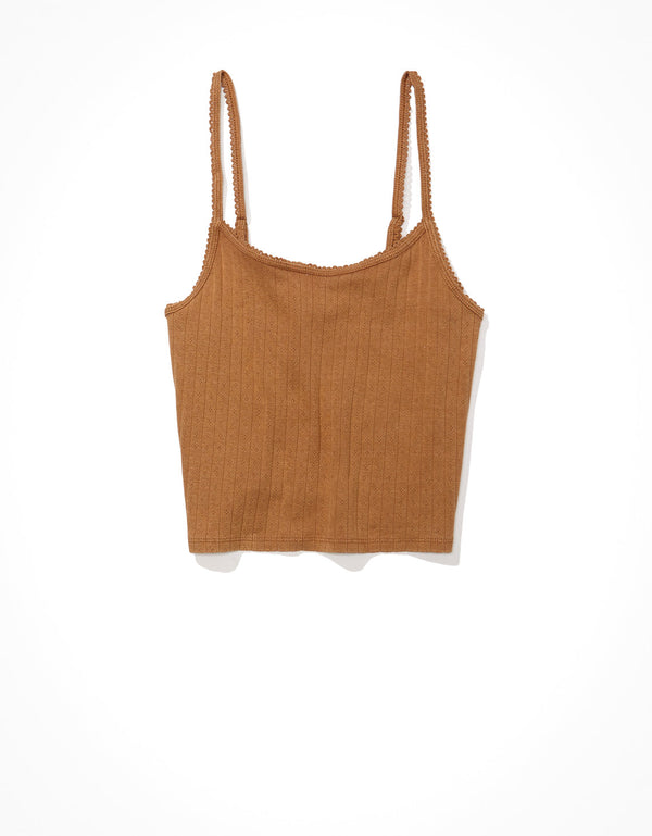 Camiseta Babydoll Ae - Café