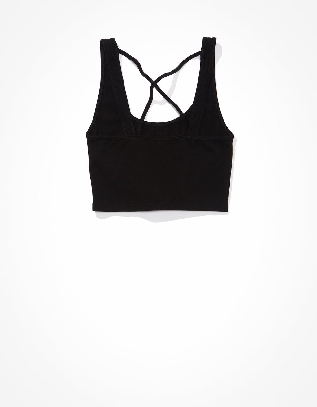 Cami AE de cuello redondo súper recortado - Negro 3171_5473_001_b