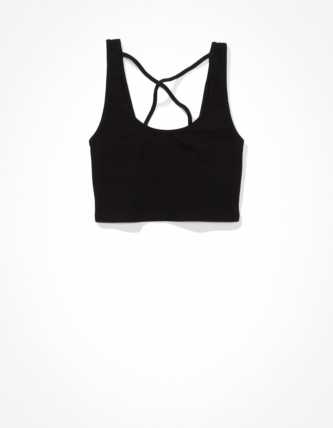 Cami AE de cuello redondo súper recortado - Negro 3171_5473_001_f