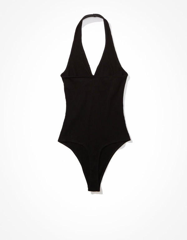 Body Ae con cuello halter - Negro