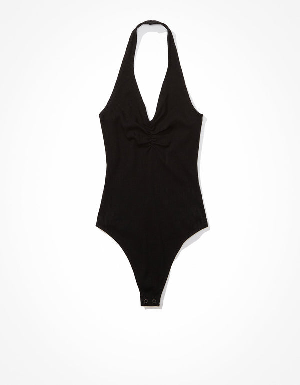 Body Ae con cuello halter - Negro
