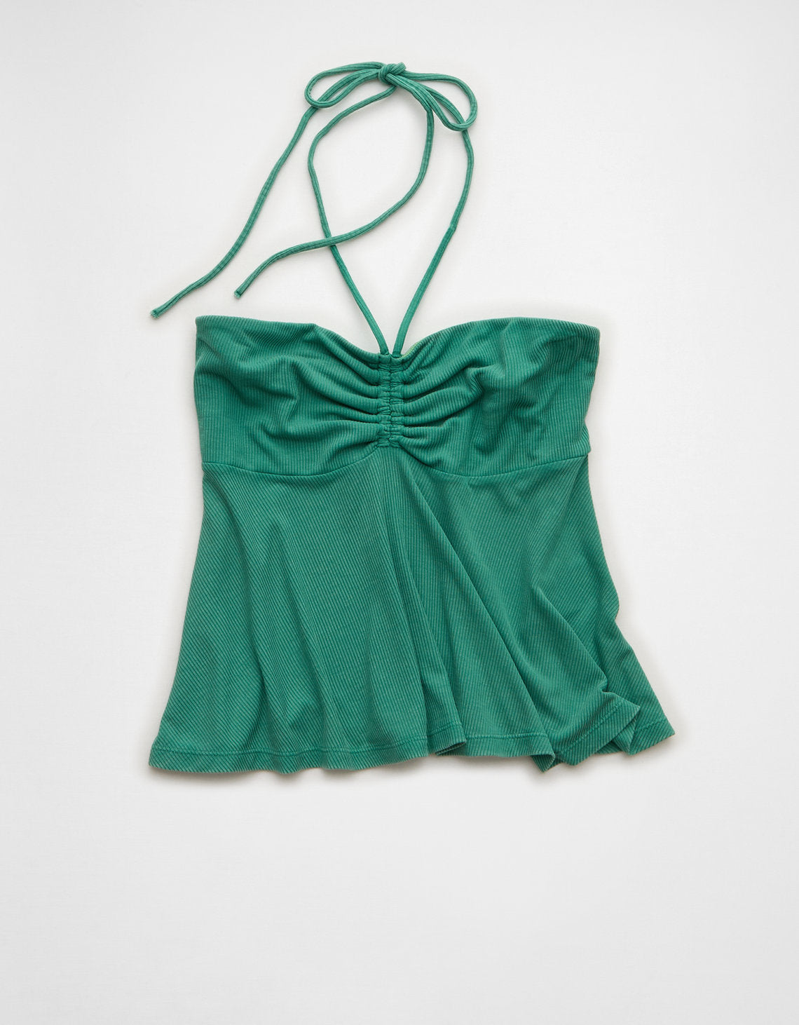 Top Babydoll Ajustado con Halter Suave y Sexy - Verde 3171_6613_299_f