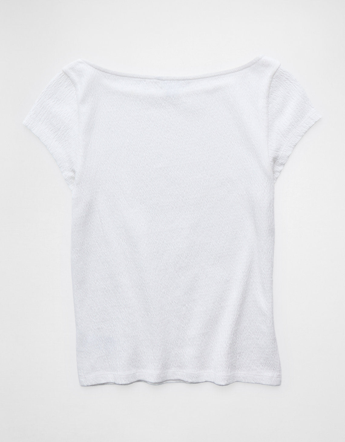 Camiseta Texturizada con Cuello en V Ae - Blanco 3375_1823_139_b