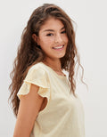 Camiseta AE con mangas con vuelo - Amarillo 3375_8300_700_of