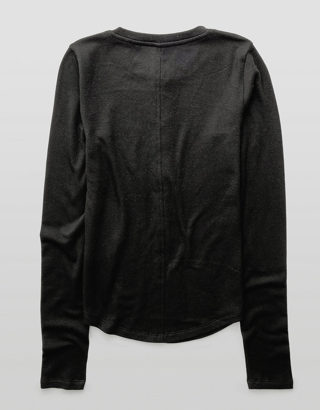 Camiseta de Manga Larga Tipo Henley Ae - Negro 3376_1500_001_b