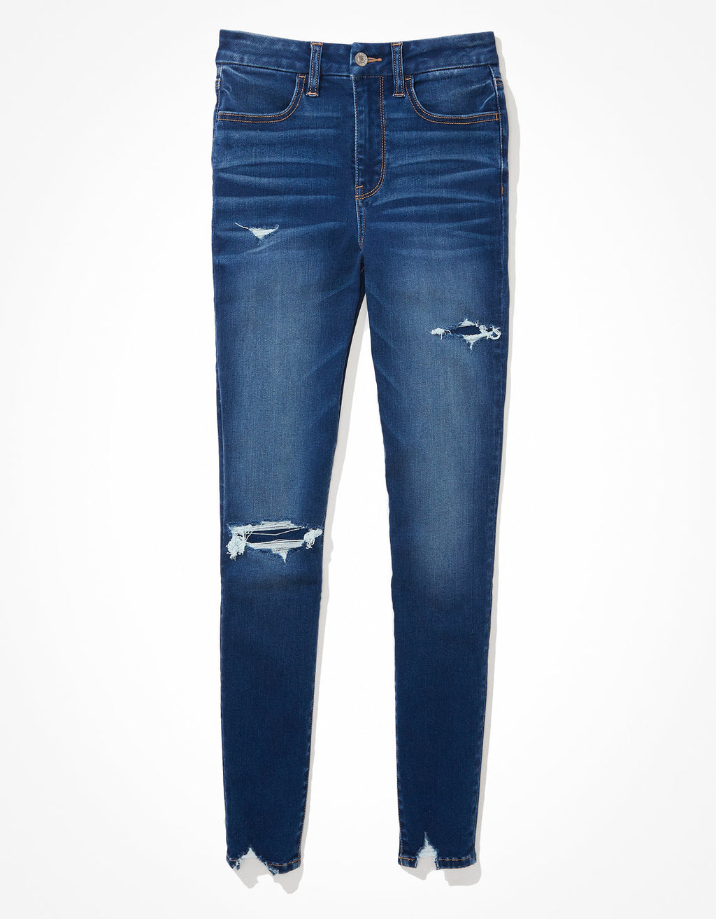 Jegging AE Forever Soft con parches de tiro súper alto - Azul 3435_3876_136_f