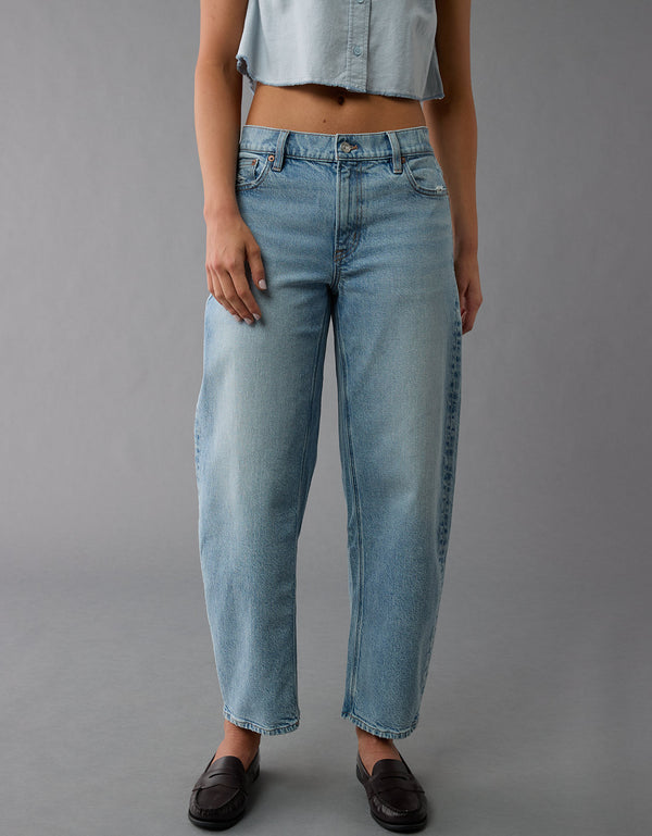 Jean barrel con stretch de mujer AE - Generico