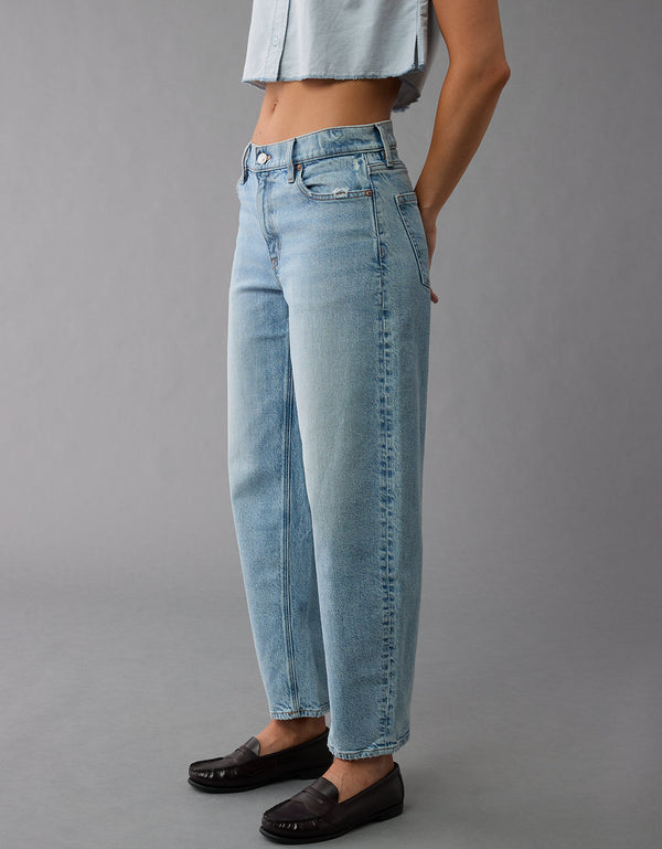 Jean barrel con stretch de mujer AE - Generico