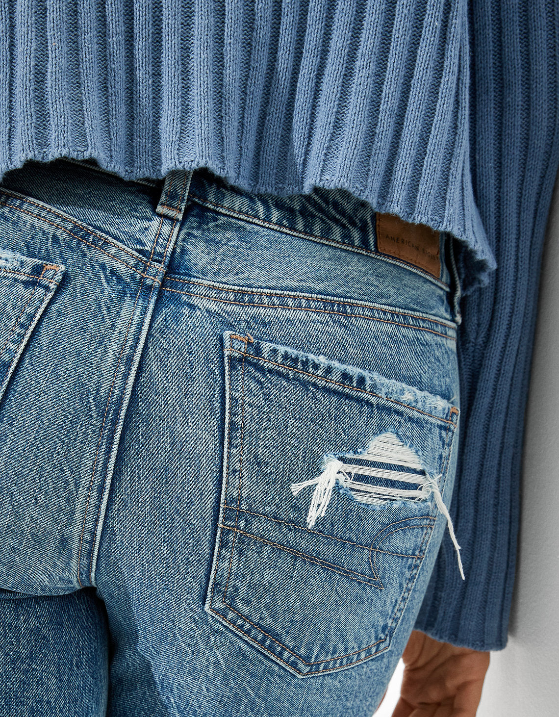 Jean Tomgirl Tiro Bajo Con Rotos Ae - Generico 3437_3403_934_d2