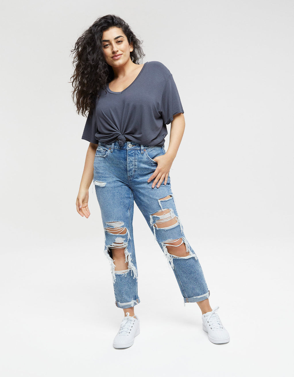 Jean Tomgirl Tiro Bajo Con Rotos Ae - Generico 3437_3403_934_l1