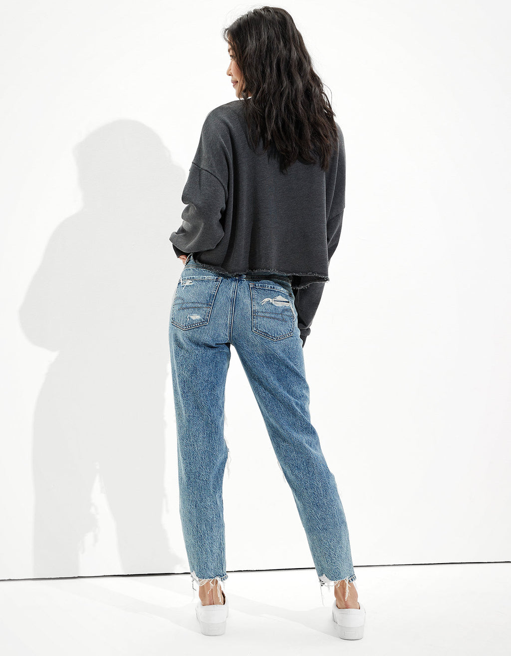 Jean Tomgirl Tiro Bajo Con Rotos Ae - Generico 3437_3403_934_ob