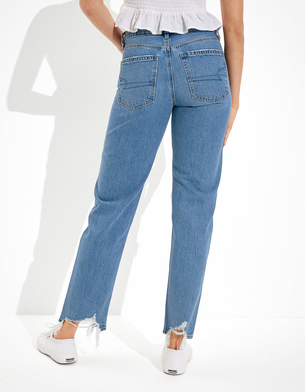 Jean Straight x The Jeans Redesign con Rotos Ae - Azul 3437_3850_450_ob