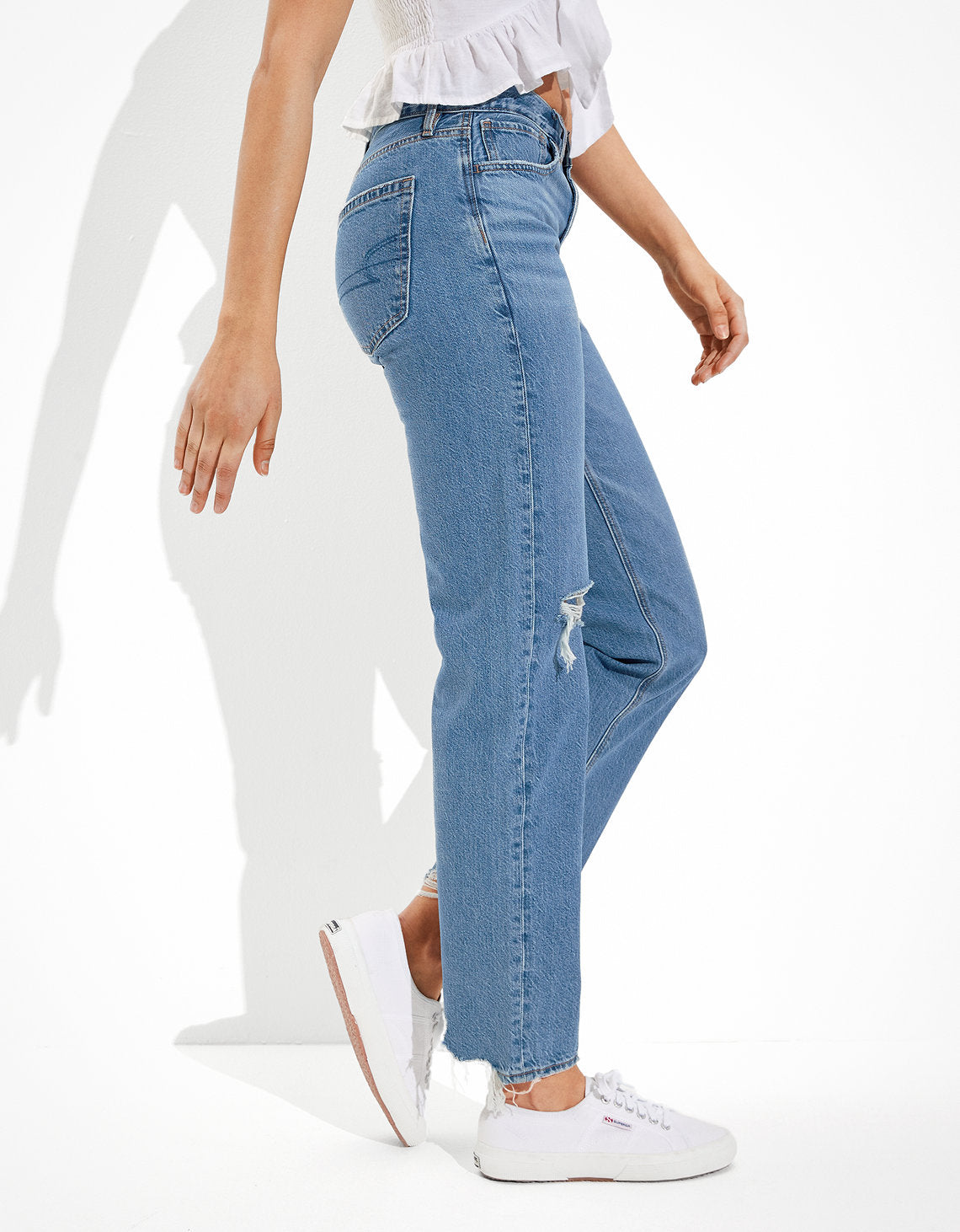 Jean Straight x The Jeans Redesign con Rotos Ae - Azul 3437_3850_450_os