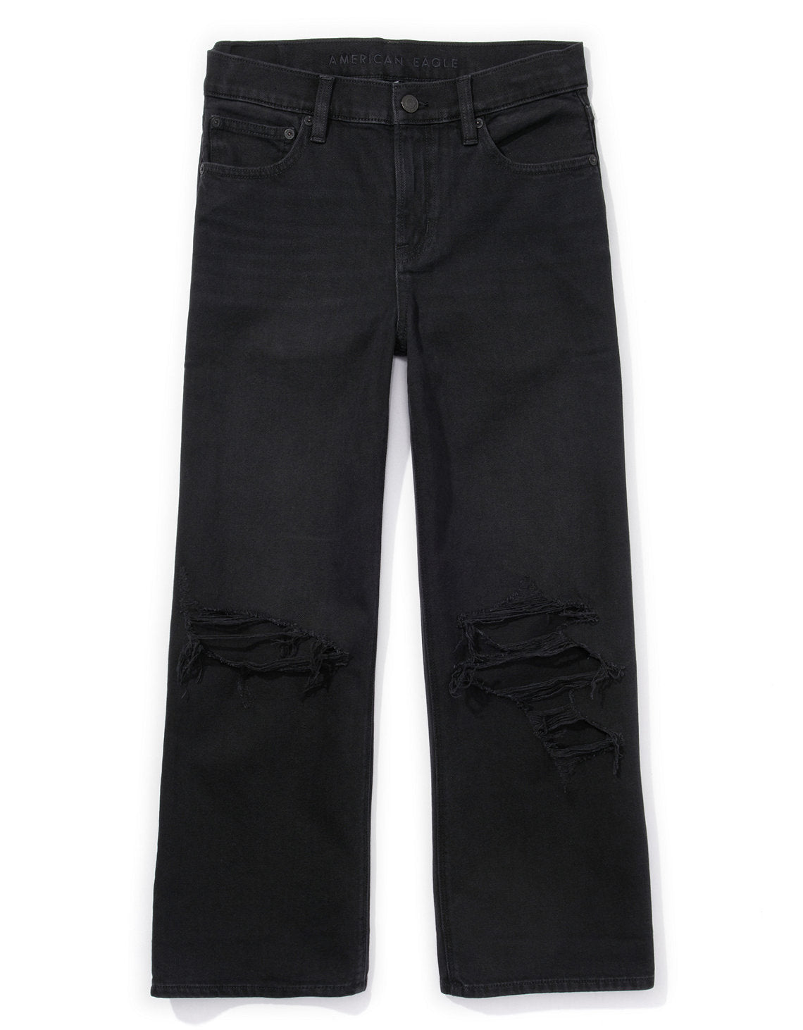 Jean AE Wide-leg corto estilo noventero - Negro 3437_4110_081_f
