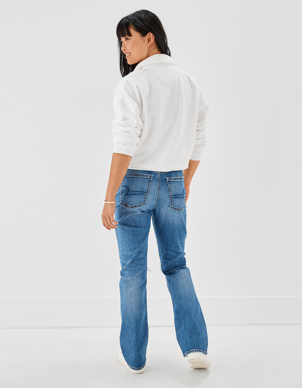 Jean Bootcut con Rotos Ae - Azul 3437_4159_471_ob