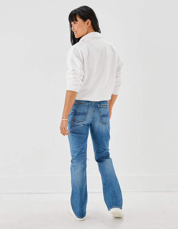 Jean Bootcut con Rotos Ae - Azul