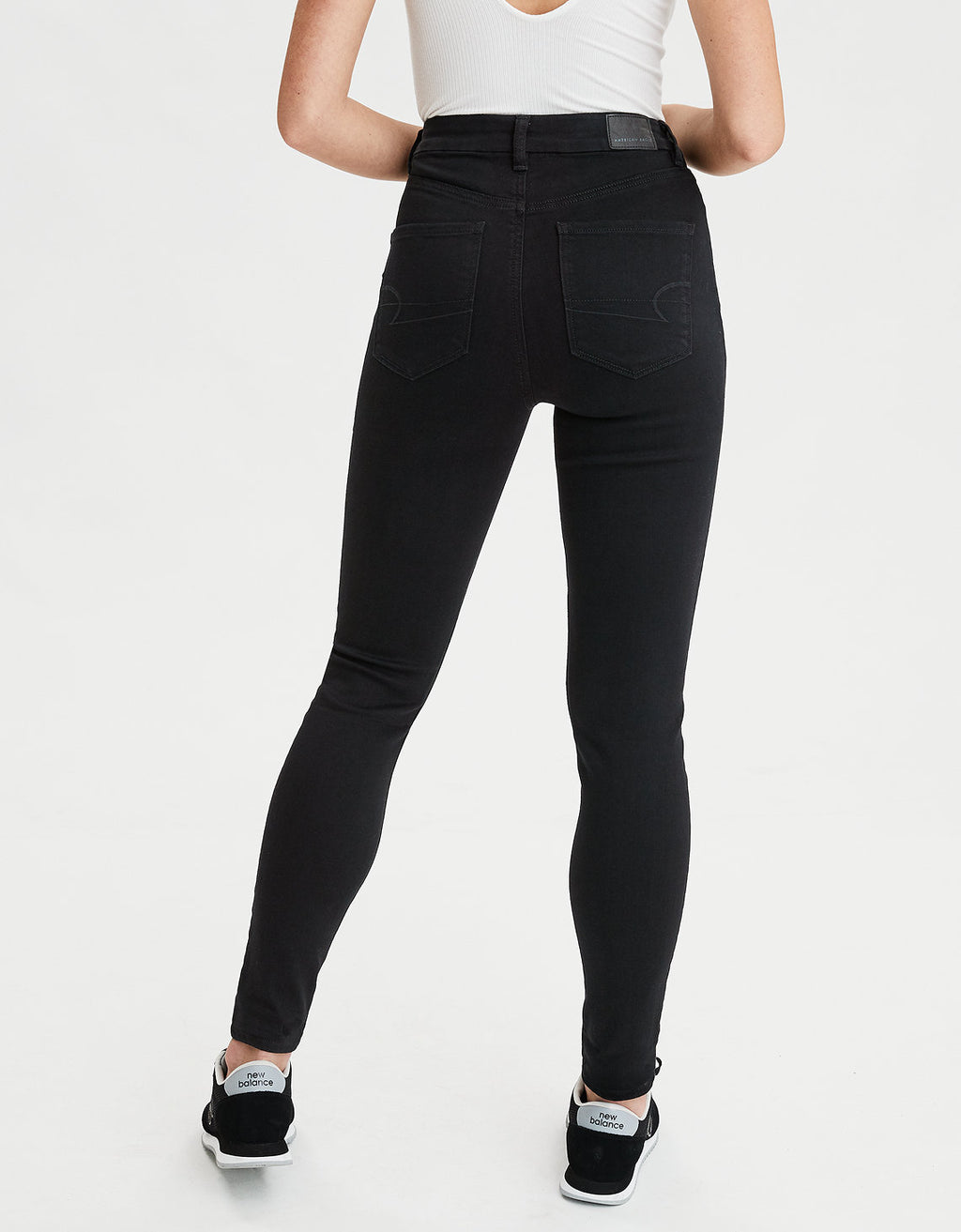 Jegging de tiro alto Ae Ne(x)t Level Curvy - Negro 3439_2319_073_ob
