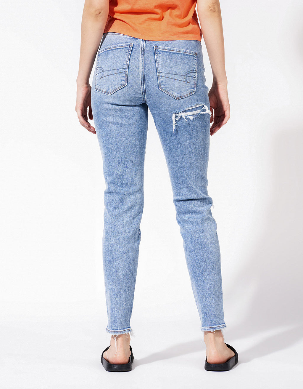 Jegging Tiro Alto con Parches Ae - Azul 3439_4020_436_ob
