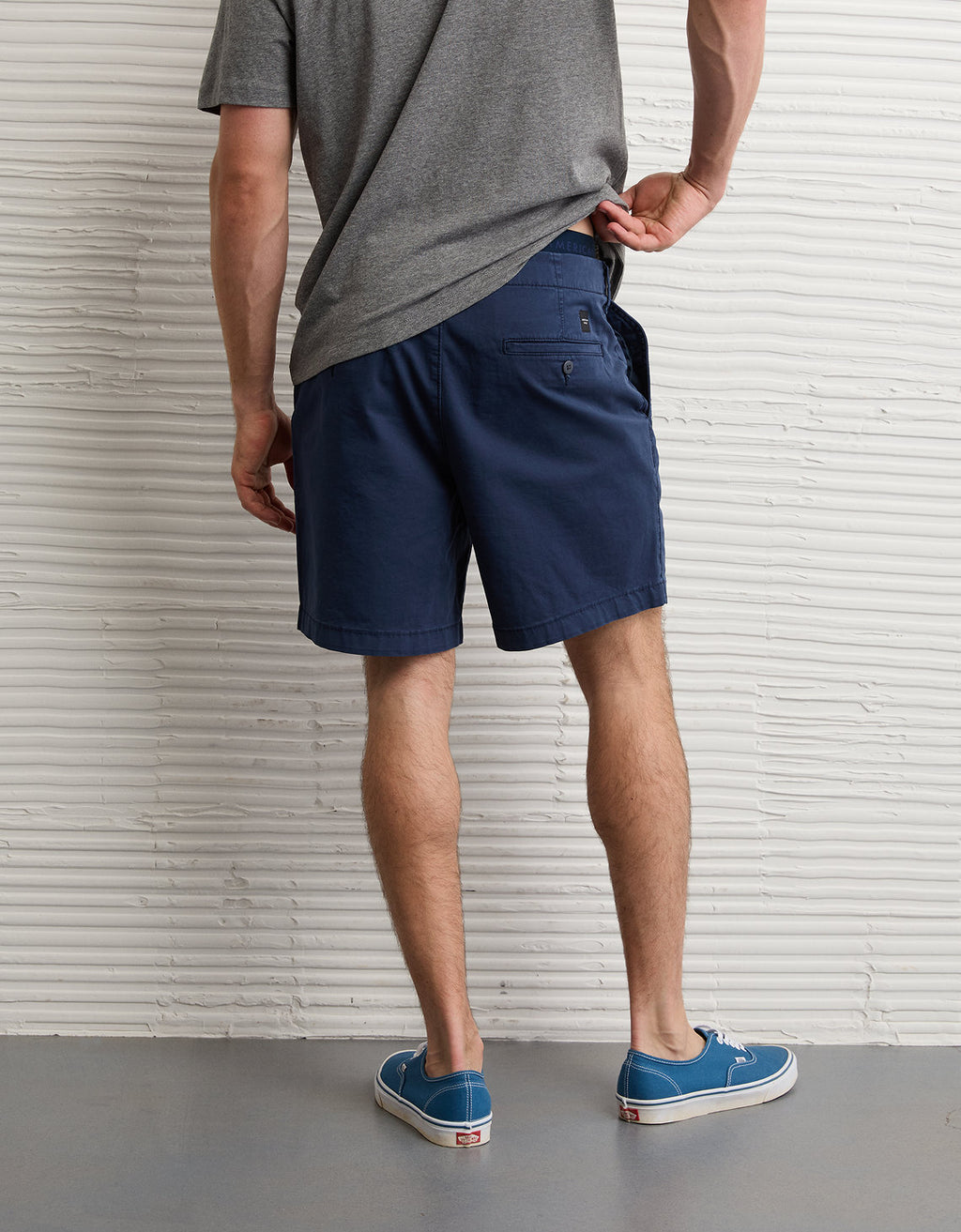 Short khaki flex Ae 7 - Azul 4133_8183_410_ob
