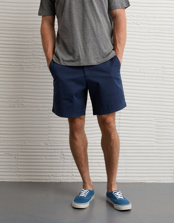 Short khaki flex Ae 7 - Azul