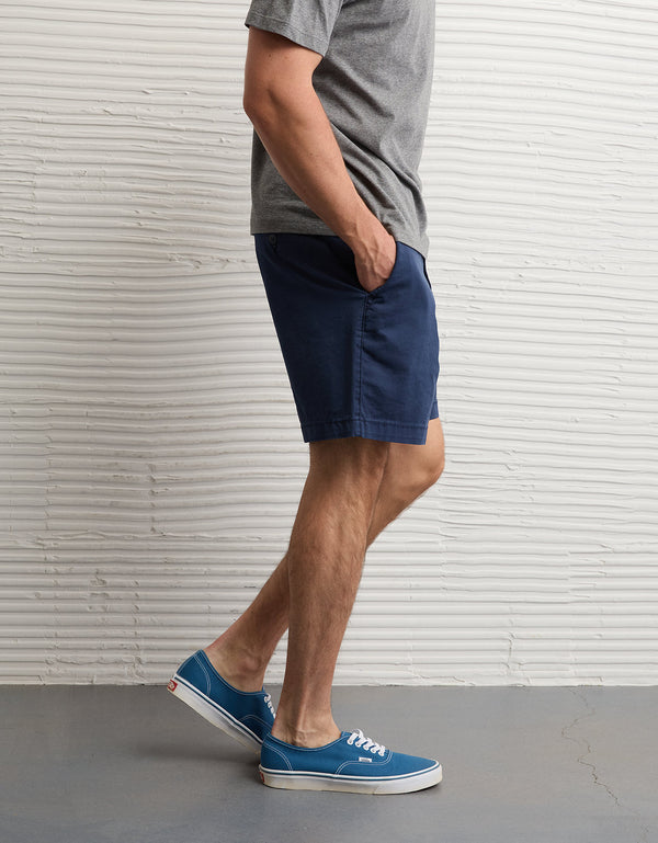 Short khaki flex Ae 7 - Azul