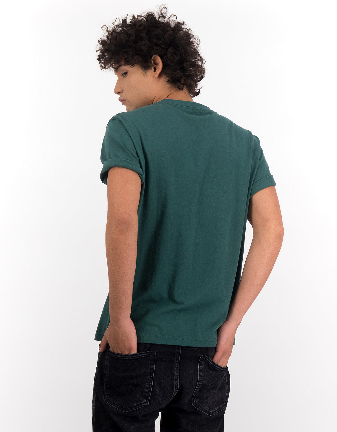 Camiseta cuello Henley manga corta Hombre AE - Verde 4165_1740_300_ob