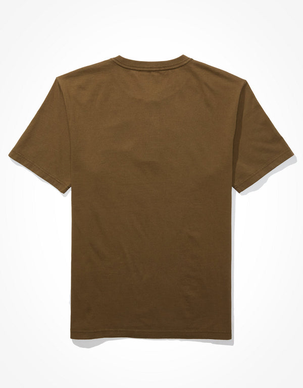 Camiseta cuello Henley manga corta Hombre AE - Generico