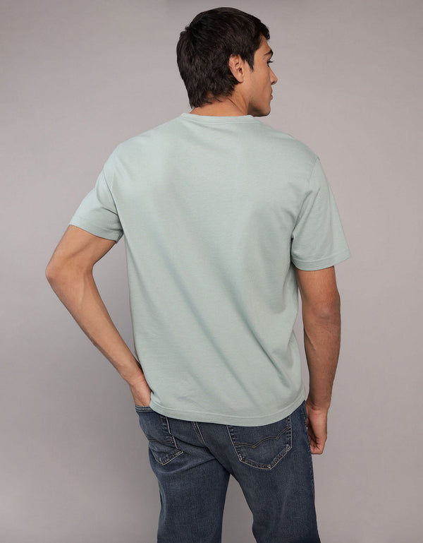 Camiseta cuello Henley manga corta Hombre AE - Generico
